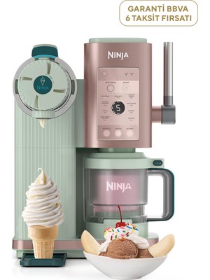 Ninja Swirl By Creami 13-In-1 Soft Serve ve Dondurma Makinesi Frosted Strawberry Matcha