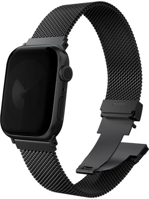 Uniq Dante Pro Watch 44/45/46/49 mm Siyah Çelik Örgü Akıllı Saat Kordon