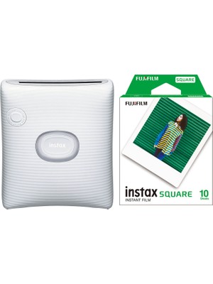 Fujifilm Instax Sq Link Beyaz Ex D Akıllı Telefon Yazıcısı + 10'lu Film