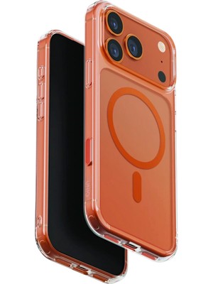 Uniq Apple iPhone 17 Pro Max Clearvue Classic Turuncu Magsafe Uyumlu Telefon Kılıfı