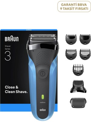 Braun 310BT Series 3 Islak ve Kuru Elektrikli Sakal Şekillendirici ve Tıraş Makinesi