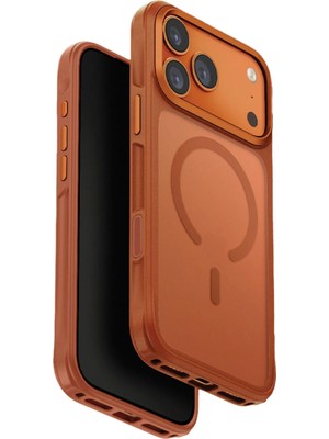 Uniq Veren Apple iPhone 17 Pro Max Turuncu Magsafe Uyumlu Telefon Kılıfı