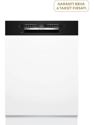 Bosch SMI4IKB50T Serie 4 Siyah 5 Programlı Yarı Ankastre Bulaşık Makinesi