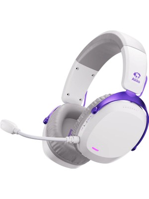 Akko GH300 White 7.1 Sanal Surround Kablosuz Kulaküstü Gaming Kulaklık