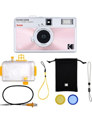 Kodak Ektar H35N Sırlı Pembe 35MM Filmli Fotoğraf Makinesi Premium Paket