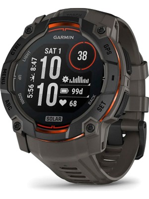 Garmin Instinct 3 Kömür Siyahı 50 mm Solar Akıllı Saat