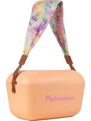 Polarbox Prinkstyle Tie Dye Klasik Deri Kayışlı Sorbete Rose Soğuk ve Sıcak Tutucu Thermo Çanta 12 Lt