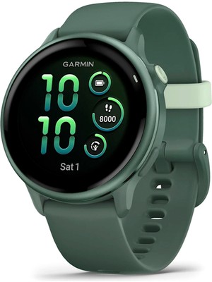 Garmin Vivoactive 6 42 mm Metalik Jasper Yeşili Silikon Kayışlı Akıllı Saat
