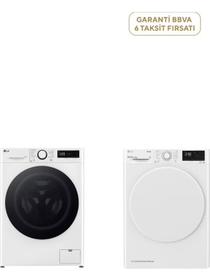 LG F4Y5EYW0W Vivace 11 kg 1400 Devir Çamaşır Makinesi + RH90V3AV0N 9 kg Çamaşır Kurutma Makinesi