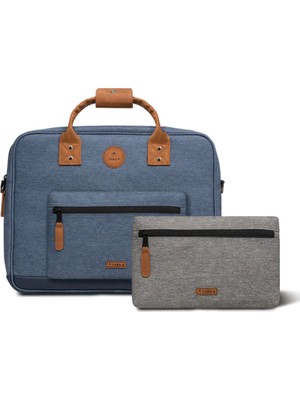 Cabaia Paris Messenger 15'' Mavi Unisex Laptop Çantası