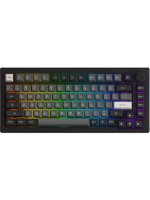 Akko 5075B Plus Black Silver Dracula Switch Rgb Kablosuz Hotswap Mekanik Gaming Klavye
