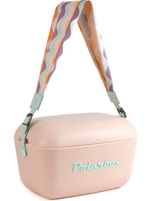 Polarbox Prinkstyle Ondas Cyan Deri Kayışlı Pembe Mavi Soğuk ve Sıcak Tutucu Thermo Çanta 12 Lt