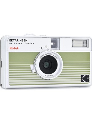 Kodak Ektar H35N 35MM Filmli Çizgili Yeşil Şipşak Fotoğraf Makinesi