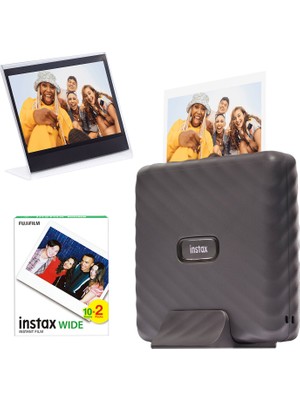 Fujifilm Instax Wide Akıllı Telefon Yazıcısı Gri Renkli 20'li Film