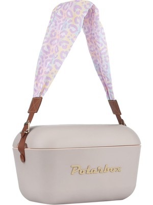 Polarbox Prinkstyle Animal Classic Pamuk ve Deri Kayışlı Perla Gold Soğuk ve Sıcak Tutucu Termal Çanta 12 Lt