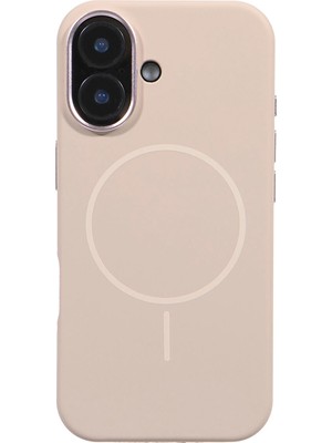 Deercase Kamera Korumalı Darbelere Dayanıklı Premium iPhone 17 Magsafe Uyumlu Krem Telefon Kılıfı