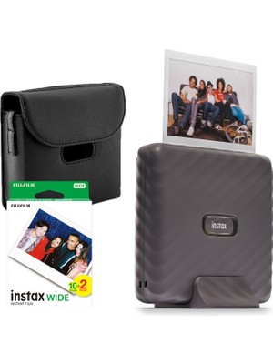 Fujifilm Instax Wide Link Gri Akıllı Yazıcı ve Çantalı Hediye Seti 4