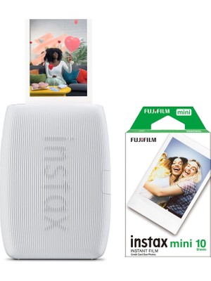 Fujifilm Instax Mini Link 3 Beyaz Akıllı Telefon Yazıcısı ve 10'lu Mini Film