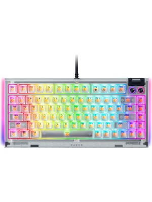 Razer Blackwidow V4 75% Phantom White Edition Us Layout Oyuncu Klavyesi RZ03-05003500-R3M1