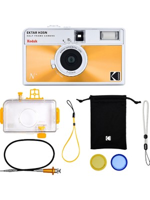 Kodak Ektar H35N Sırlı Turuncu 35MM Filmli Fotoğraf Makinesi Premium Paket