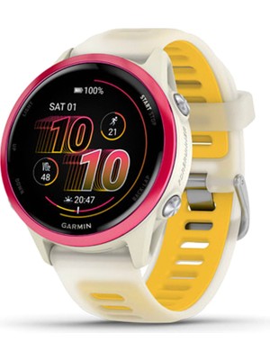 Garmin Forerunner 570 42 mm Ahududu Mango Silikon Kayışlı Akıllı Saat