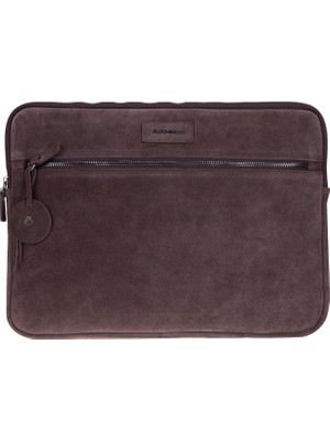 BloominBag Mocha Still Kahverengi Süet Deri 13-14" MacBook Laptop Kılıfı