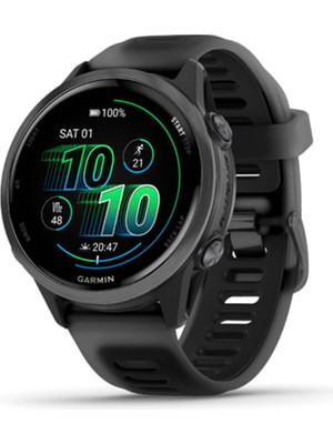 Garmin Forerunner 570 42 mm Slate Gri Siyah Silikon Kayışlı Akıllı Saat