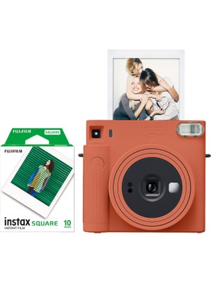 Fujifilm Instax Sq1 Terracotta Turuncu Fotoğraf Makinesi + 10'lu Kare Film
