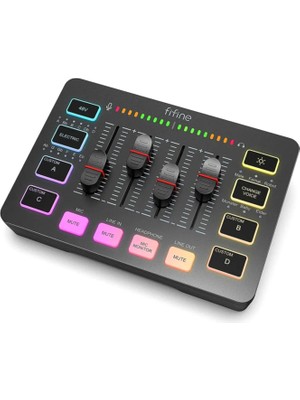 Fifine Sc3 USB Stüdyo Kayıt Ses Kartı Efektli Canlı Yayın Mikseri