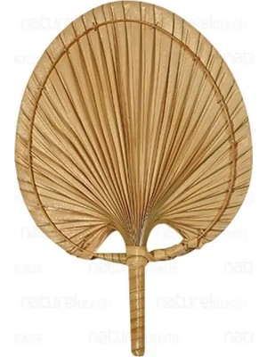 Naturel Dekor Bohem Japon Yelpazesi 19X28 Cm, Duvar Dekorasyon, Duvar Süsü, Iskandinav, Modern, Rattan