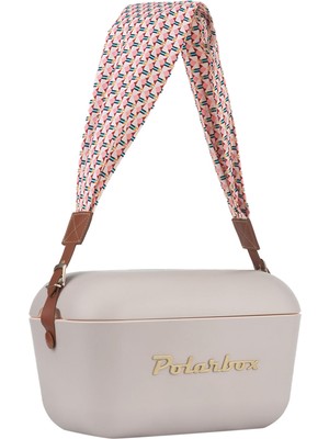 Polarbox Prinkstyle Geometric Classic Perla Gold Pamuk ve Deri Kayışlı Soğuk ve Sıcak Tutucu Thermo Box 20 Lt