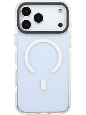 Deercase iPhone 17 Pro Max Beyaz Premium Darbe Emici Lüks Kamera Korumalı Magsafe Uyumlu Telefon Kılıfı