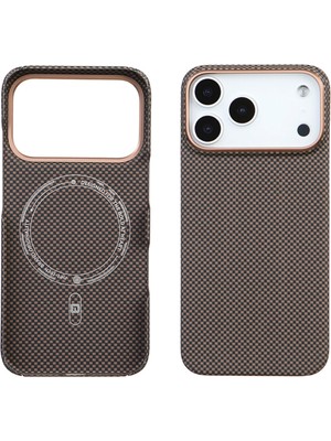 Deercase iPhone 17 Pro Max Magsafe Uyumlu Premium Karbon Fiber Telefon Kılıfı
