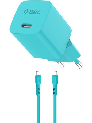 Ttec Smartcharger Gan 45W Avs Pd Seyahat Hızlı Şarj Aleti + Usb-C 3A Şarj Kablosu