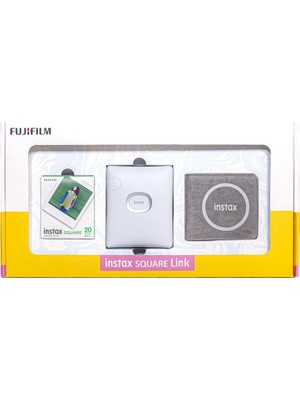 Fujifilm Instax Square Link Beyaz Bundle Box Akıllı Telefon Yazıcısı