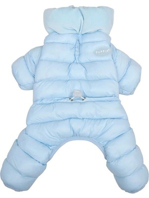 Puppia Velour Soft Allinone Jumper Sky Blue Köpek Tulumu