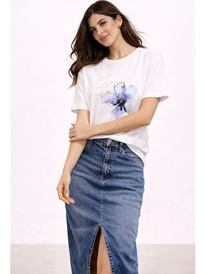 Fashion Friends Kadın T-Shirt 26Y0237K1 Beyaz