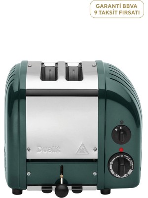 Dualit Classic Seri Çam Yeşili 2 Dilim Buz Çözme Özellikli Ekmek Kızartma Makinesi