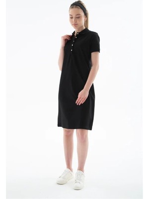 Fashion Friends Kadın Polo Yaka Elbise 26Y0499K1 Siyah