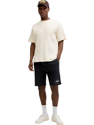 Jack & Jones Jpstgordon Brandon Sweat Shorts Mıd Erkek Penye Şort 12292136 Black