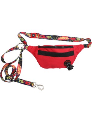 Pawlook Handsfree Free Bar Kırmızı Çantalı Köpek Gezdirme Kayışı