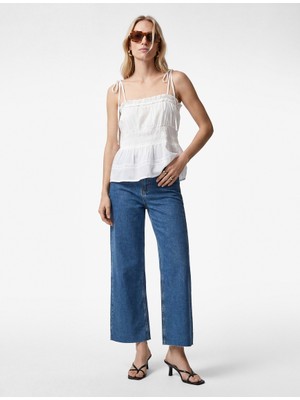 Koton Kadın Jean Pantolon 6SAL40283MD Koyu Indigo