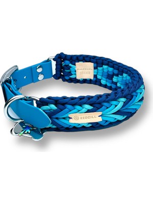 Redzill Ocean Wave Paracord Mavi Köpek Boyun Tasması