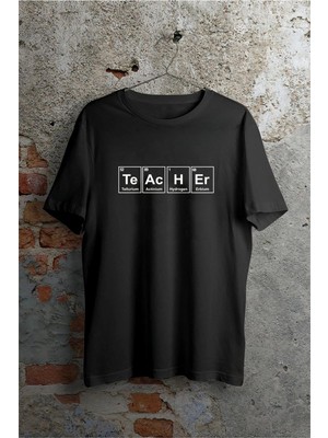 Zenviaa 24 Kasım Kimya Öğretmeni Hediyesi Baskılı Bisiklet Yaka T-Shirt - Beyaz ZENVIAAC12