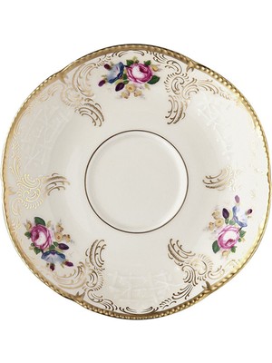 Rosenthal Sanssouci Elfenbein Diplomat Desenli Porselen Kahve ve Çay Fincan Tabağı 14 cm
