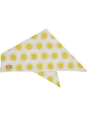 Monido Açık Sarı Güneş Desenli Köpek Bandana