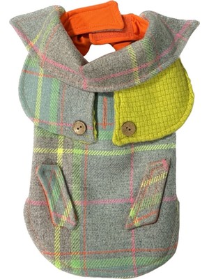 Moshiqa Tartan Gri Kedi Ceket