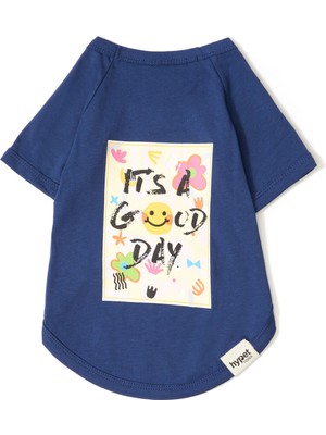 Hypet Fashion Good Day Tee Pamuklu Lacivert Köpek T-Shirt