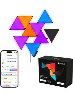 Nanoleaf Üçgen Akıllı Rgbw Duvar Paneli Başlangıç Paketi Akıllı Aydınlatma