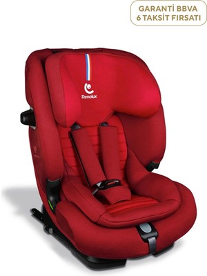 Renolux Olymp Isofix'li 9-36 kg  Kırmızı I-Size Softness Bebek Oto Koltuğu